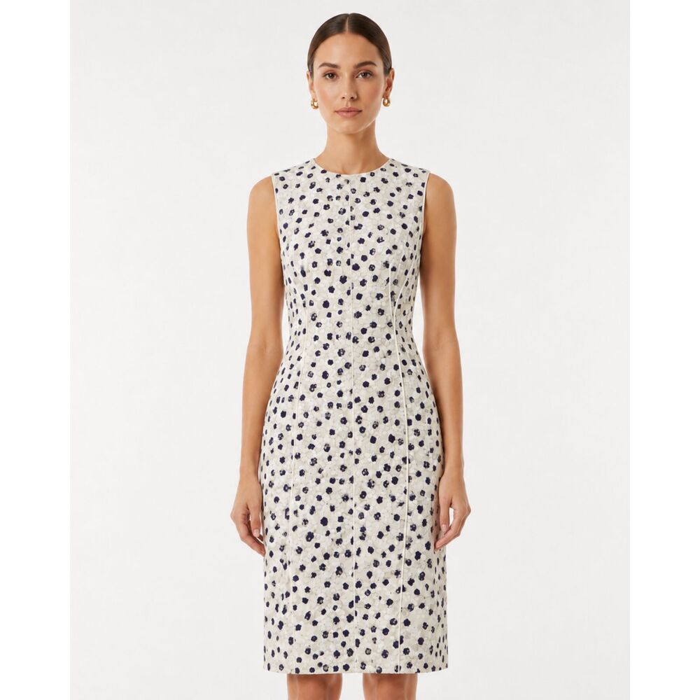 NWT. $3290 Oscar de la Renta Knee-Length Lace Dress Sz 8